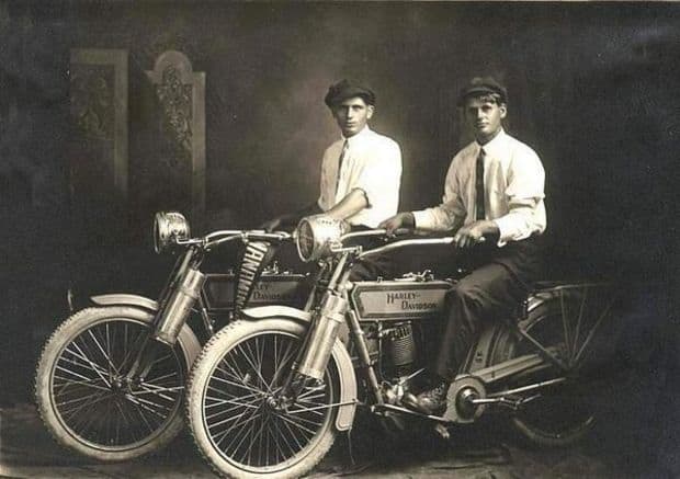 William Harley and Arthur Davidson, 1914.