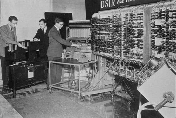 The first computer in England, 1950.