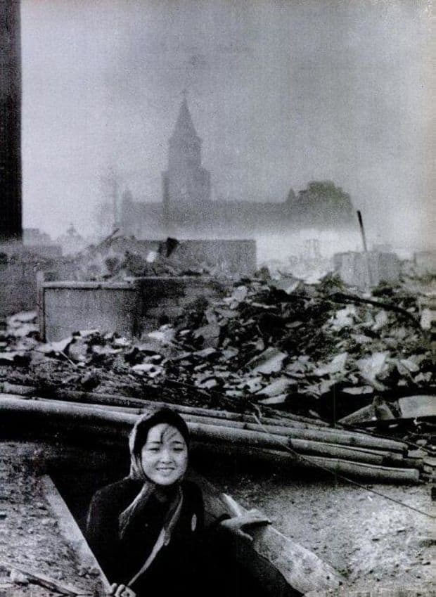 A woman who survived in Nagasaki, 1945.